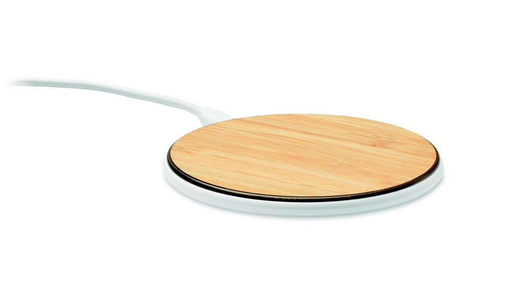 Logotrade promotional gifts photo of: Bamboo wireless charger 10W