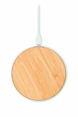 Logotrade promotional merchandise picture of: Bamboo wireless charger 10W