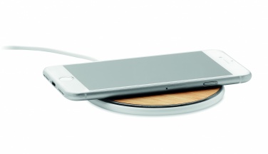 Logo trade business gift photo of: Bamboo wireless charger 10W