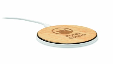 Logotrade promotional gift image of: Bamboo wireless charger 10W