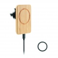 Magnetic wireless charger 15W, Wood