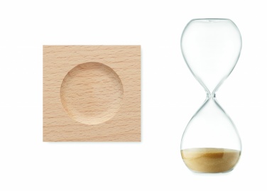 Logo trade business gift photo of: 5 minute sand hourglass