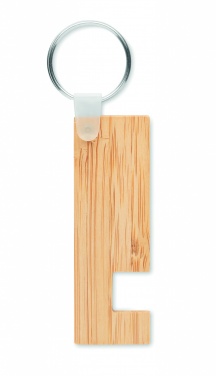 Logo trade promotional product photo of: Bamboo stand and key ring Savonlinna