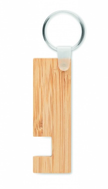 Logo trade promotional product photo of: Bamboo stand and key ring Savonlinna