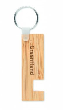 Logotrade corporate gift image of: Bamboo stand and key ring Savonlinna