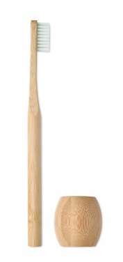 Logotrade business gift image of: Bamboo tooth brush with stand