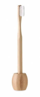 Logo trade corporate gift photo of: Bamboo tooth brush with stand