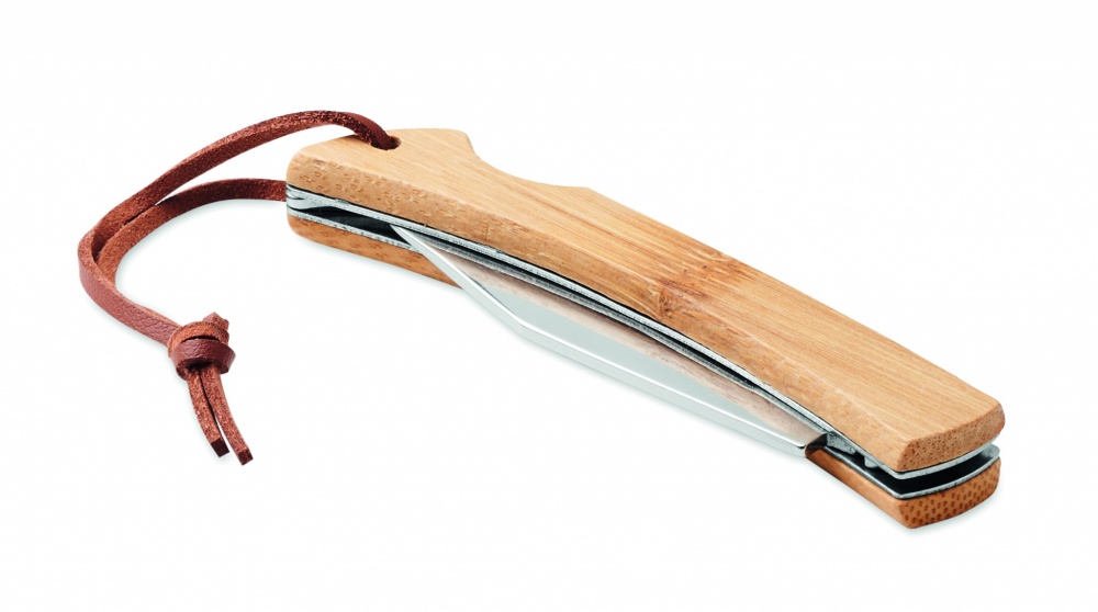 Logotrade promotional giveaway image of: Foldable knife in bamboo