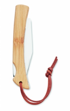 Logo trade promotional giveaways picture of: Foldable knife in bamboo