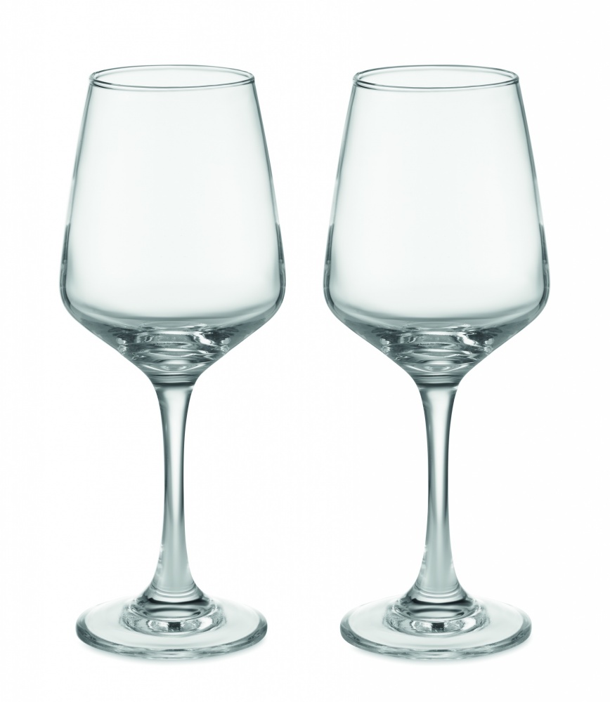 Logo trade promotional gift photo of: Set of 2 wine glasses