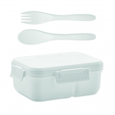 Logo trade promotional items image of: Lunch box with cutlery in PP