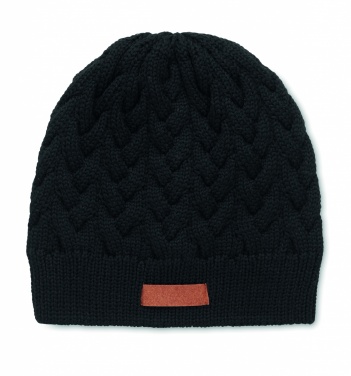 Logotrade promotional merchandise image of: Cable knit beanie in RPET