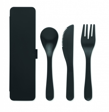 Logo trade corporate gifts picture of: Cutlery set recycled PP