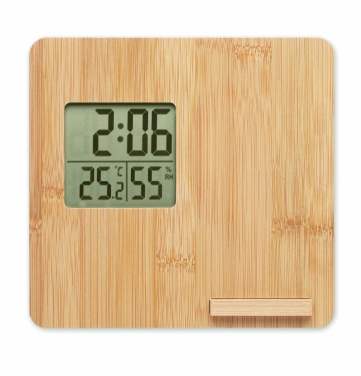 Logo trade promotional items picture of: Bamboo weather station 10W