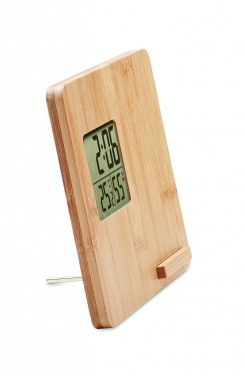 Logotrade promotional giveaway image of: Bamboo weather station 10W