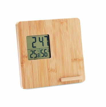 Logo trade promotional merchandise photo of: Bamboo weather station 10W