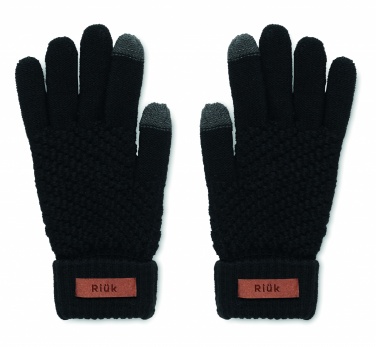 Logo trade advertising products image of: Rpet tactile gloves