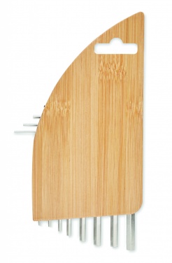 Logo trade advertising products picture of: Hex key set in bamboo