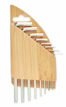 Logotrade business gift image of: Hex key set in bamboo