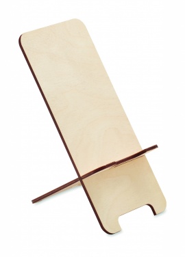 Logo trade promotional products image of: Birch Wood phone stand