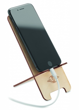 Logo trade promotional merchandise image of: Birch Wood phone stand