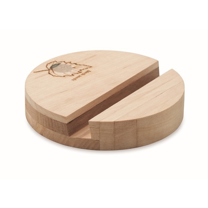 Logotrade promotional item picture of: Birch Wood phone stand