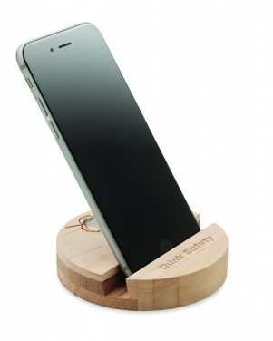 Logotrade promotional item picture of: Birch Wood phone stand