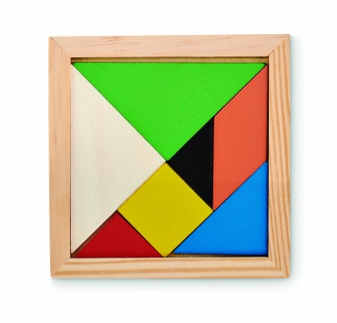 Logo trade business gifts image of: Tangram puzzle in wood