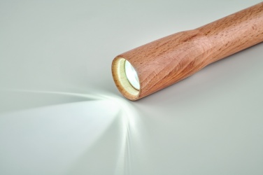 Logo trade promotional merchandise image of: Wooden torch with COB light