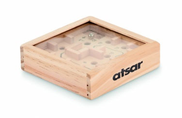 Logo trade business gift photo of: Pine wooden labyrinth game