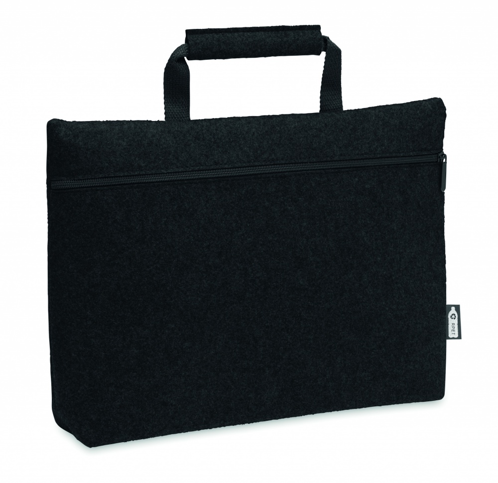 Logo trade advertising products image of: RPET felt zippered laptop bag