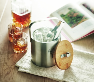 Logo trade promotional giveaway photo of: Double walled 1.2L Ice bucket