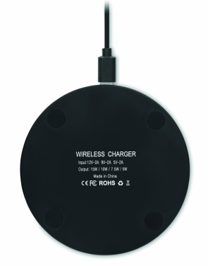 Logotrade promotional gift picture of: Glass wireless 10W charger