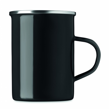 Logo trade corporate gifts image of: Metal mug with enamel layer