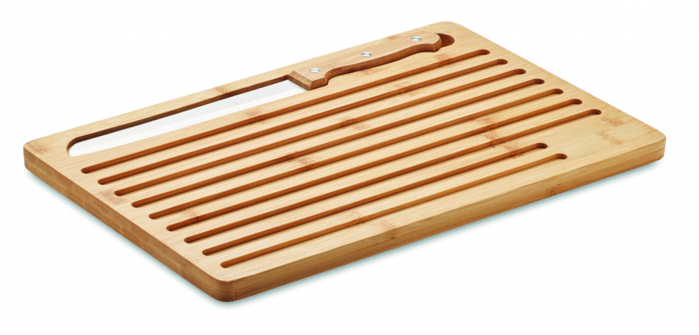 Logo trade promotional giveaways picture of: Bamboo cutting board set