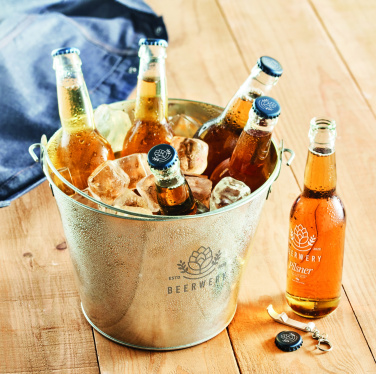 Logo trade promotional item photo of: Metal beer bucket 4L