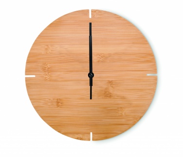 Logotrade corporate gift image of: Round shape bamboo wall clock