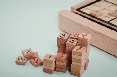 Logo trade promotional merchandise picture of: Wooden sudoku board game