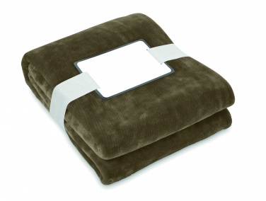 Logo trade corporate gifts image of: RPET fleece blanket 280 gr/m²