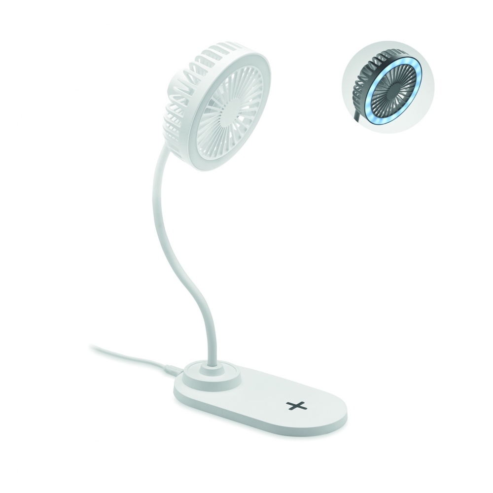 Logotrade corporate gift picture of: Desktop charger fan with light