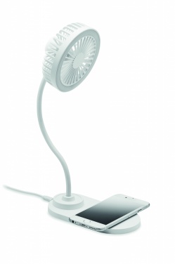 Logo trade advertising products image of: Desktop charger fan with light