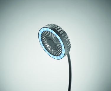 Logo trade promotional merchandise picture of: Desktop charger fan with light