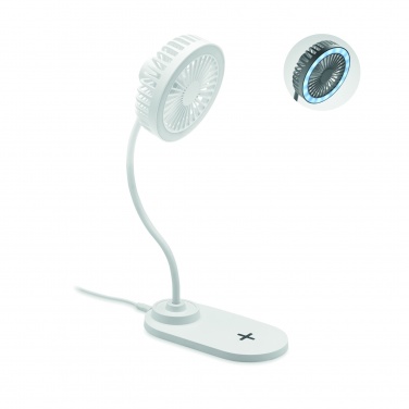 Logo trade corporate gifts picture of: Desktop charger fan with light