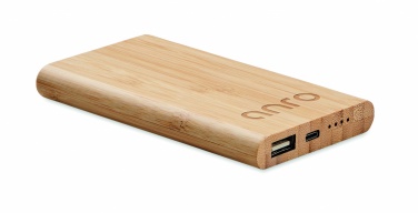 Logo trade promotional giveaway photo of: 4000 mAh Bamboo power bank