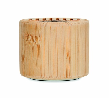 Logotrade advertising product image of: Round bamboo wireless speaker