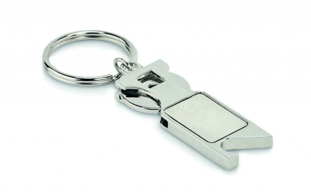 Logo trade promotional merchandise picture of: Euro Token key ring Porvoo