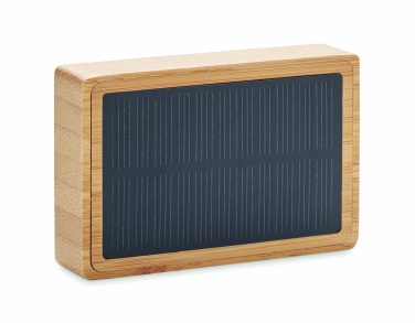 Logotrade promotional gift image of: Solar bamboo wireless speaker