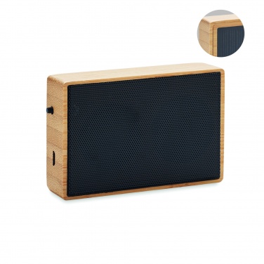 Logotrade promotional merchandise picture of: Solar bamboo wireless speaker