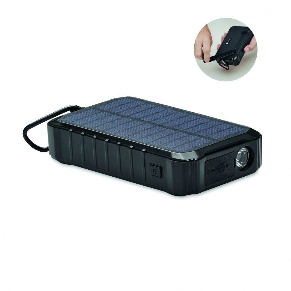 Logotrade corporate gift picture of: 8000 mAh solar dynamo charger