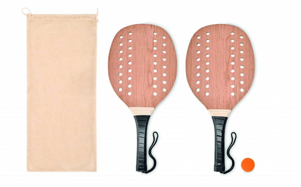 Logo trade promotional items image of: Rosewood beach tennis set